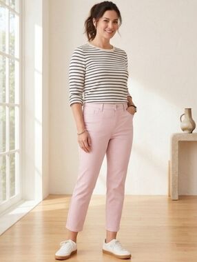 ​Talbots 16P Simply Flattering Pink Quartz Jegging Crop Pants Petite Stretch